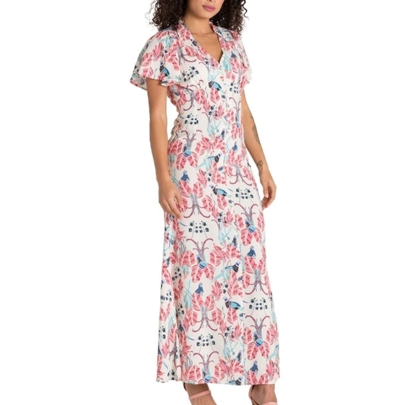 Poetic Justice Peacock Print Maxi Dress‎ Large - Picture 10 of 10